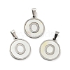 304 Stainless Steel with White Shell Pendants STAS-G268-01O-P-1