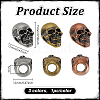 3Pcs 3 Colors Brass Beads KK-FG0001-21-2