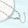 4MM 304 Stainless Steel Textured Paperclip Chain Necklaces for Man and Women SA-CBAB767-10P-3