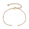 2Pcs 2 Colors 304 Stainless Steel Satellite Chain Bracelet Making AJEW-JB01300-2