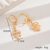The 18K gold plating Elegant Copper Leaf Earrings with Zircon for Women MM8873-2-1
