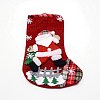 Santa Claus Cloth Hanging Christmas Stocking HJEW-SZC0004-17-1