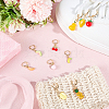 10Pcs Fruits Alloy Enamel & Brass Handmade Lampwork Shoe CHarms HJEW-DR00288-4