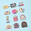 24Pcs 12 Styles Wood Pendants WOOD-FS0001-40-7