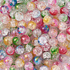 Transparent Spray Painted Crackle Glass Beads Strands GLAA-TA0003-09-19