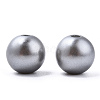 Spray Painted ABS Plastic Imitation Pearl Beads OACR-T015-05B-02-2