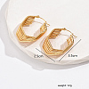 Real 18K Gold Plated 304 Stainless Steel Multi Layered Hoop Earrings UF5198-3-3