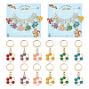 Alloy Enamel Honeycomb Pendant Stitch Markers HJEW-AB00249-1