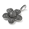 Rack Plating Brass Micro Pave Clear Cubic Zirconia Pendants KK-G515-63P-02-2