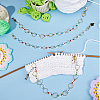 6Pcs 2 Style Acrylic Number Bead Knitting Row Counter Chains HJEW-SC0001-50-4