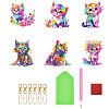 DIY Cat Pendant Decoration Diamond Painting Kit PW-WG3A5D7-01-2