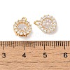 Brass Micro Pave Clear Cubic Zirconia Pendants KK-M294-17G-3