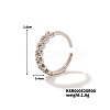 Exquisite Fashion Brass Heart-shaped Rhinestones Cuff Ring for Women SW2288-2-1