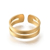 304 Stainless Steel Cuff Rings for Women RJEW-S238-05G-2