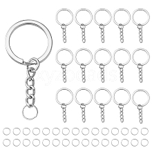 50Pcs Iron Split Key Rings IFIN-YW0003-42