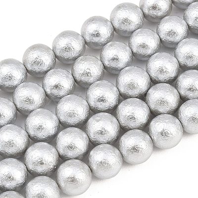 Wrinkle Textured Shell Pearl Beads Strands BSHE-E016-10mm-08-1