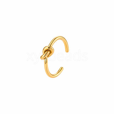 304 Stainless Steel Cuff Open Rings for Women RN0732-2-1