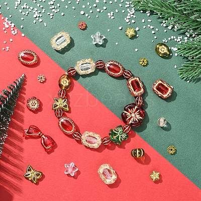 204Pcs Acrylic Beads OACR-SC0002-43-1