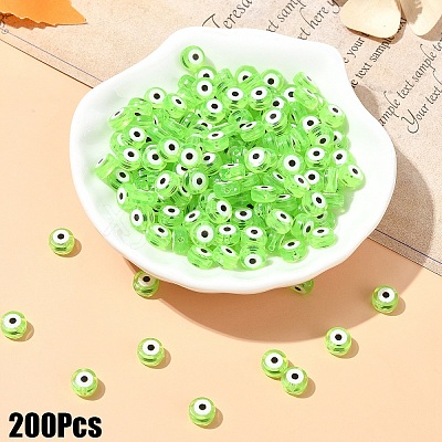 200Pcs Transparent Acrylic Beads TACR-YW0002-08I-1