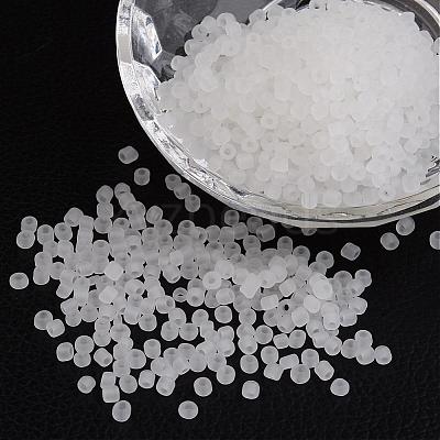 8/0 Frosted Round Glass Seed Beads X-SEED-A008-3mm-M1-1