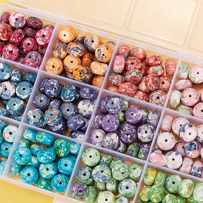 240Pcs 12 Colors Synthetic Ocean White Jade Beads Strands G-AR0005-25-1