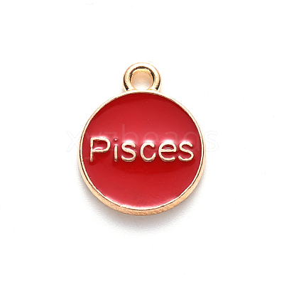 Alloy Enamel Pendants X-ENAM-S124-01B-07H-1