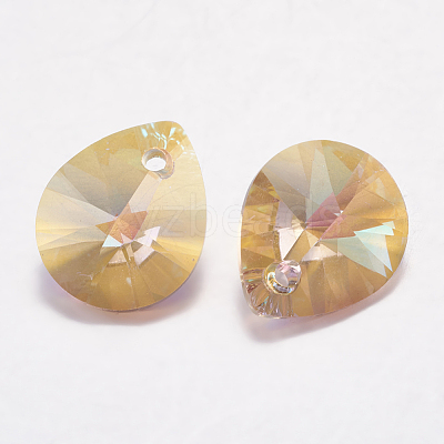 Faceted Glass Rhinestone Pendants RGLA-F053-E-223PS-1