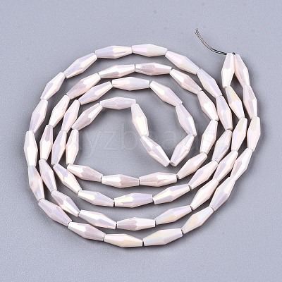 Electroplate Glass Beads Strands X-EGLA-S194-03A-A01-1