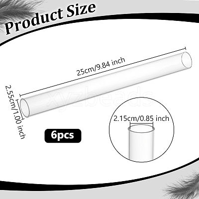 Acrylic Round Tube OACR-WH0056-007F-1