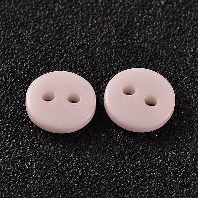 2-Hole Flat Round Resin Sewing Buttons for Costume Design BUTT-E119-18L-16-1