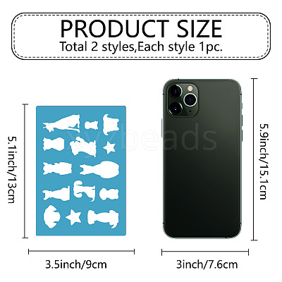 Acrylic Earring Handwork Template DIY-WH0359-039-1
