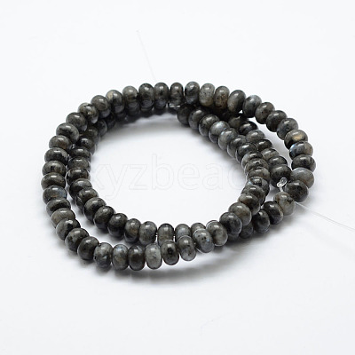 Natural Larvikite Beads Strands X-G-G665-06-6x4mm-1