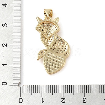 Brass Micro Pave Clear Cubic Zirconia Pendants KK-I712-56C-G-1
