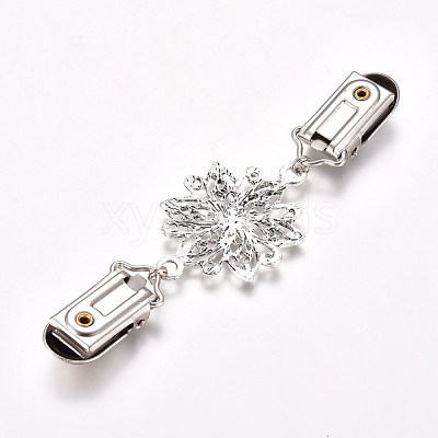 Retro Alloy Cardigan Clips X-JEWB-WH0009-44-1