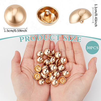 1-Hole Zinc Alloy Buttons FIND-MA0001-18A-G-1