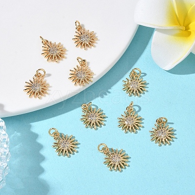 SHEGRACE Brass Micro Pave Cubic Zirconia Pendants XGRQ3D888-463G-1