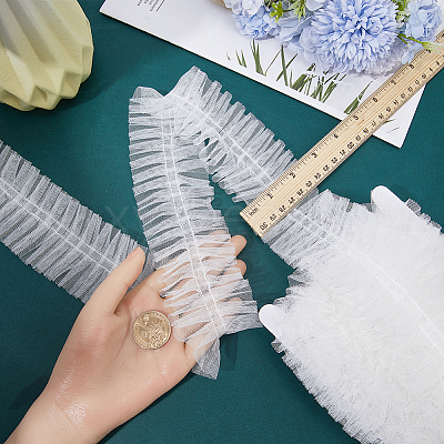 10M Polyester Pleated Lace Trim OCOR-GF0003-21C-1
