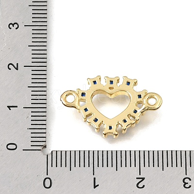 Brass Pave Cubic Zirconia Connector Charms KK-E802-15G-D-1