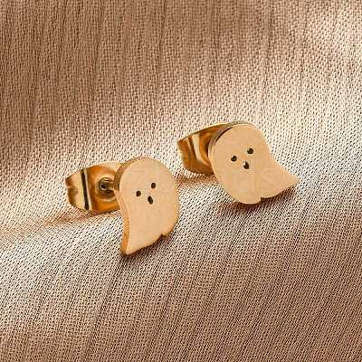 304 Stainless Steel Stud Earrings EJEW-P126-22-1