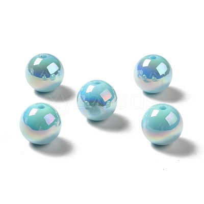 UV Plating Rainbow Iridescent Acrylic Beads X-PACR-D070-01I-1