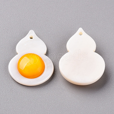 Natural Freshwater Shell Pendants SHEL-R144-21-1