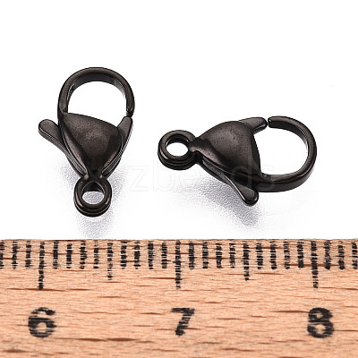 304 Stainless Steel Lobster Claw Clasps STAS-T065-12mm-34B-1