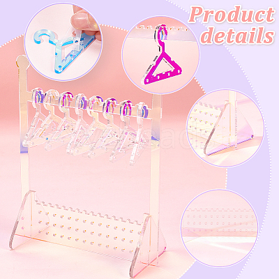 Transparent Acrylic Earring Display Stands EDIS-HY0001-01-1