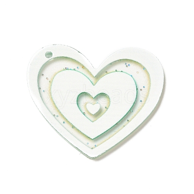 Transparent Plastic Pendants KY-P014-01E-1