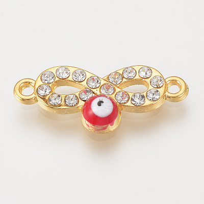 Alloy Rhinestone Links Connectors X-ALRI-S170-32G-1