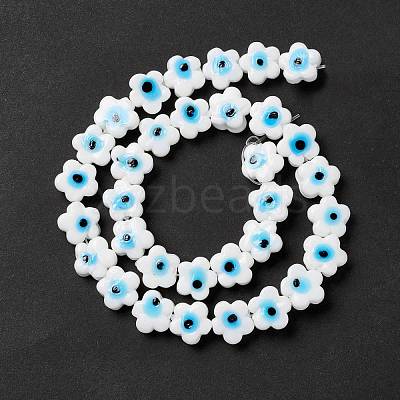 Handmade Evil Eye Lampwork Beads Strands LAMP-F024-03A-1