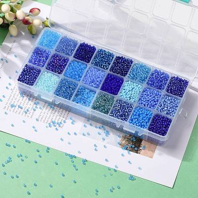 600G 24 Colors Glass Seed Beads SEED-JP0008-05-3mm-1
