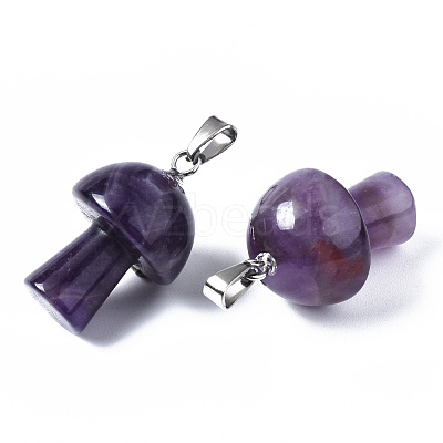 Natural Amethyst Pendants X-G-N0325-10D-1