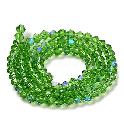 Transparent Electroplate Glass Beads Strands EGLA-A039-T4mm-L03-1