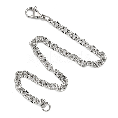 Tarnish Resistant 304 Stainless Steel Cable Chain Bracelets BJEW-M188-06-1